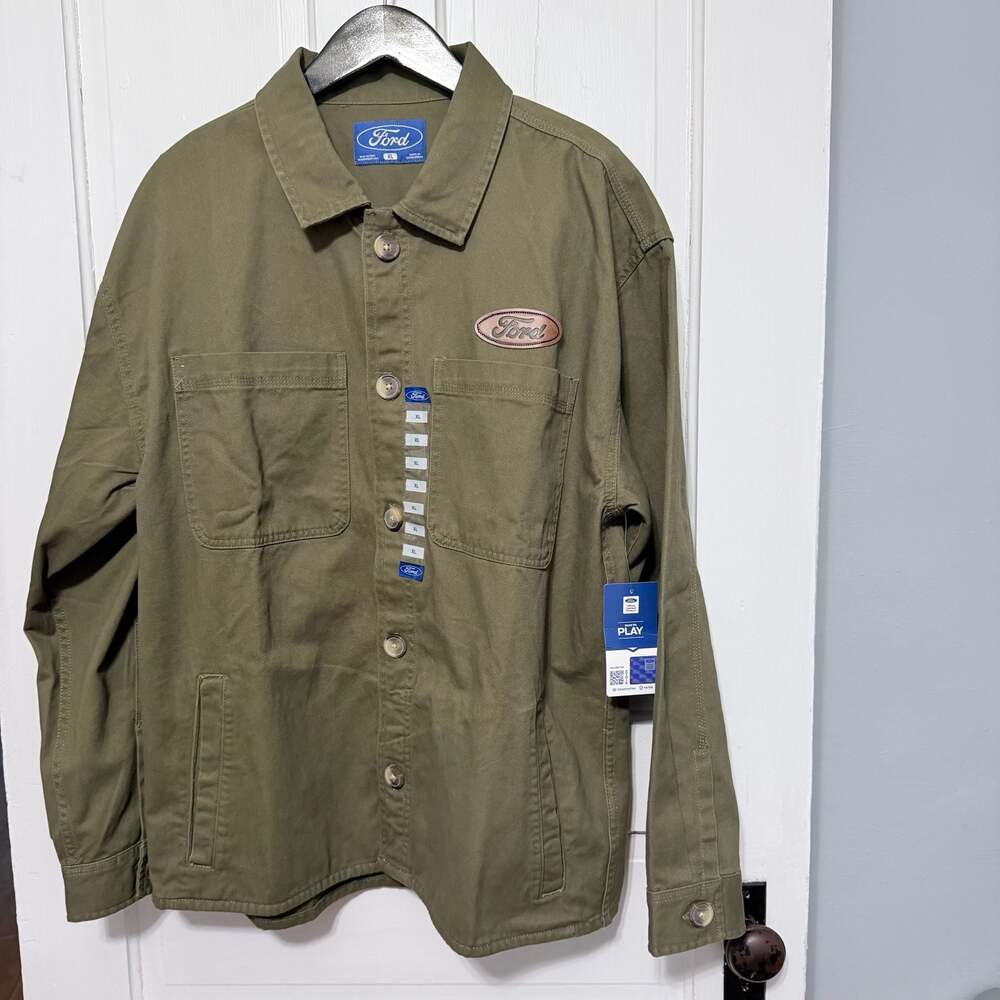 Ford Men's Olive Green Heavy Twill Chore Work Jacket XL